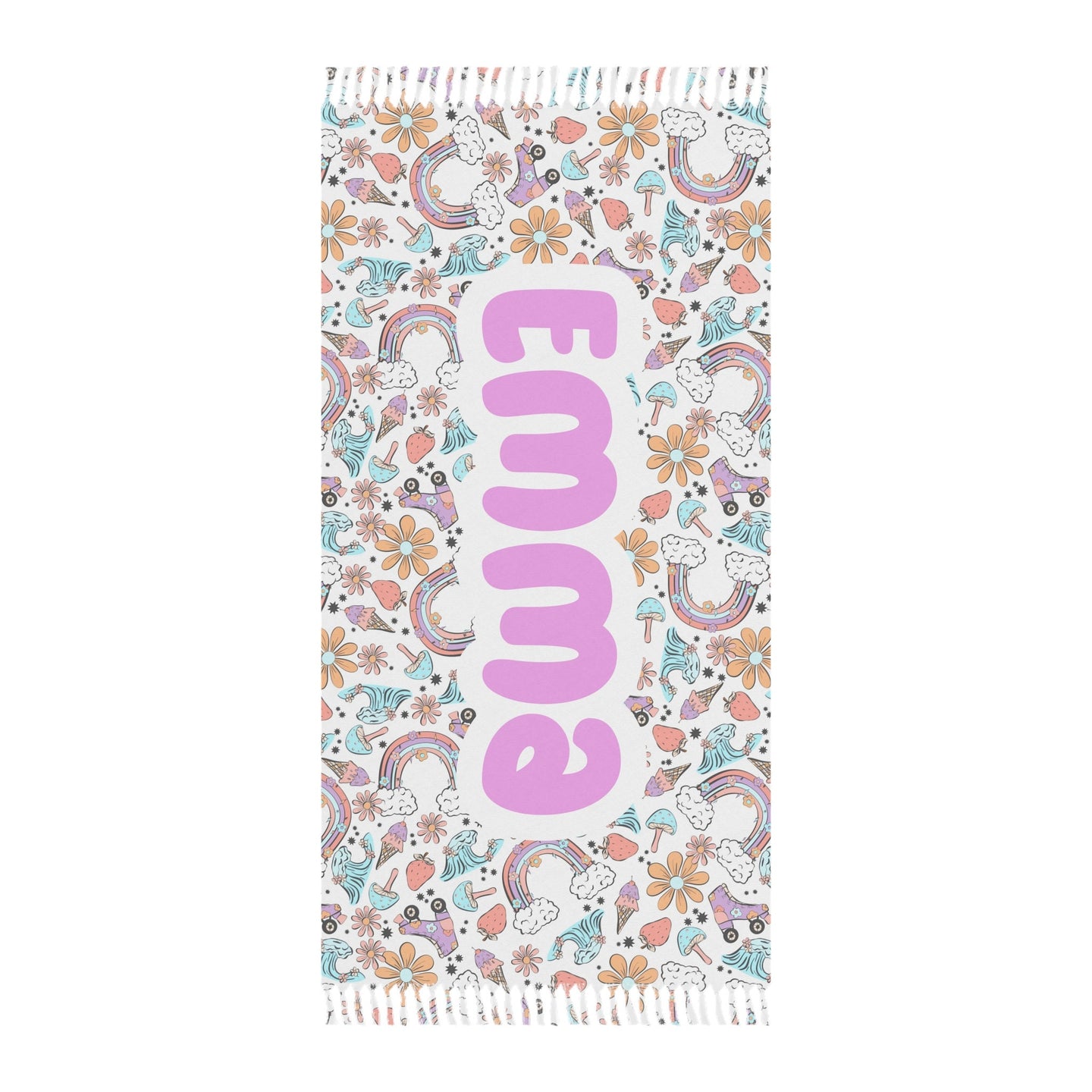 Personalized Groovy Beach Towel, Custom beach towel gift